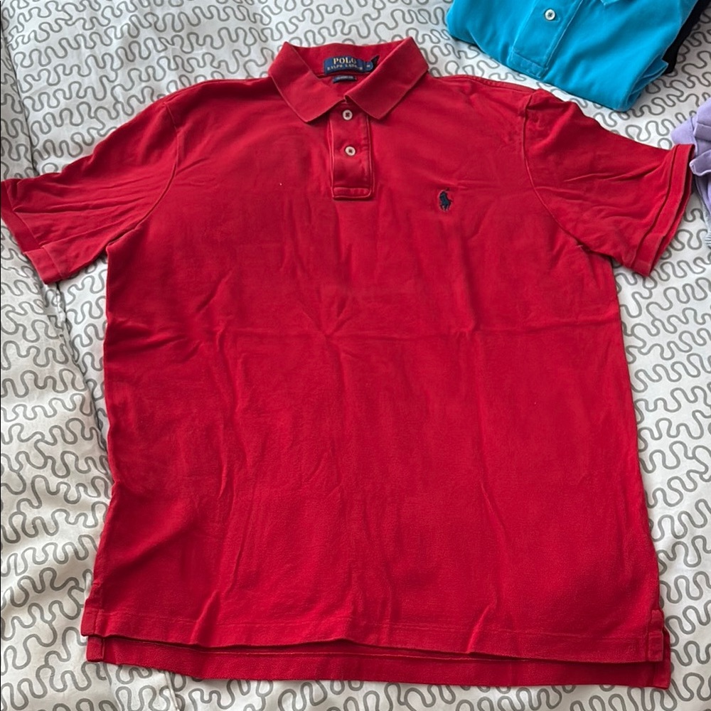EUC Polo by Ralph Lauren Red Polo Shirt Classic Fit Size M